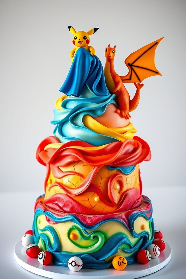pok mon superhero themed cake