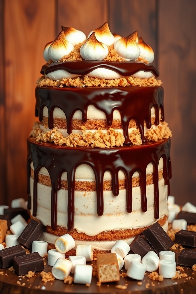 s mores layer cake delight