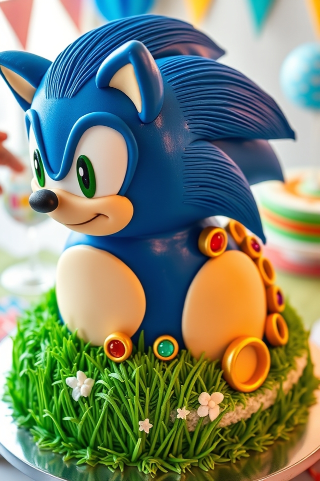 sonic themed cake decorations