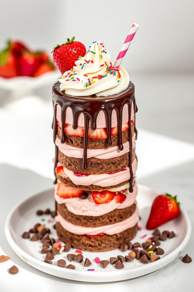 strawberry chocolate dessert fusion