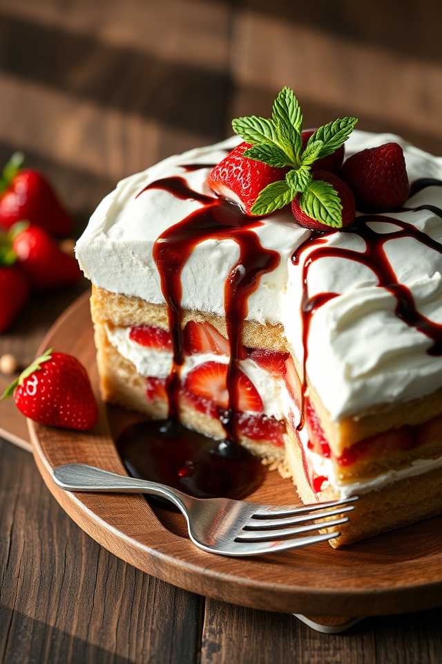 strawberry cream cake delight