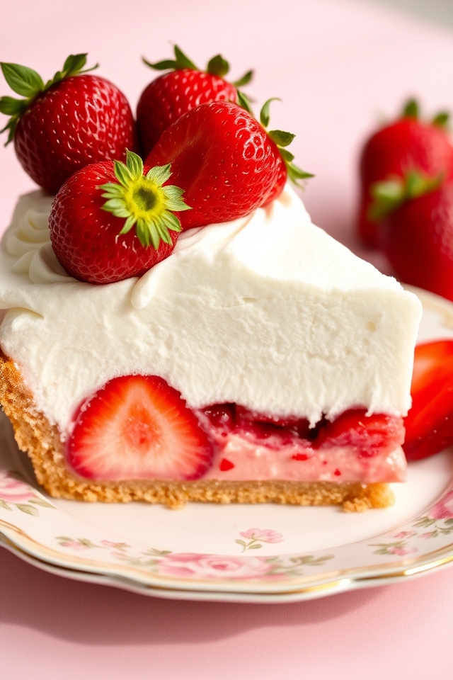 strawberry cream pie cake