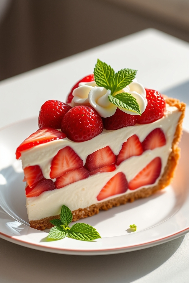 strawberry cream pie layers