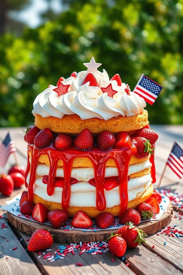 strawberry shortcake with cream