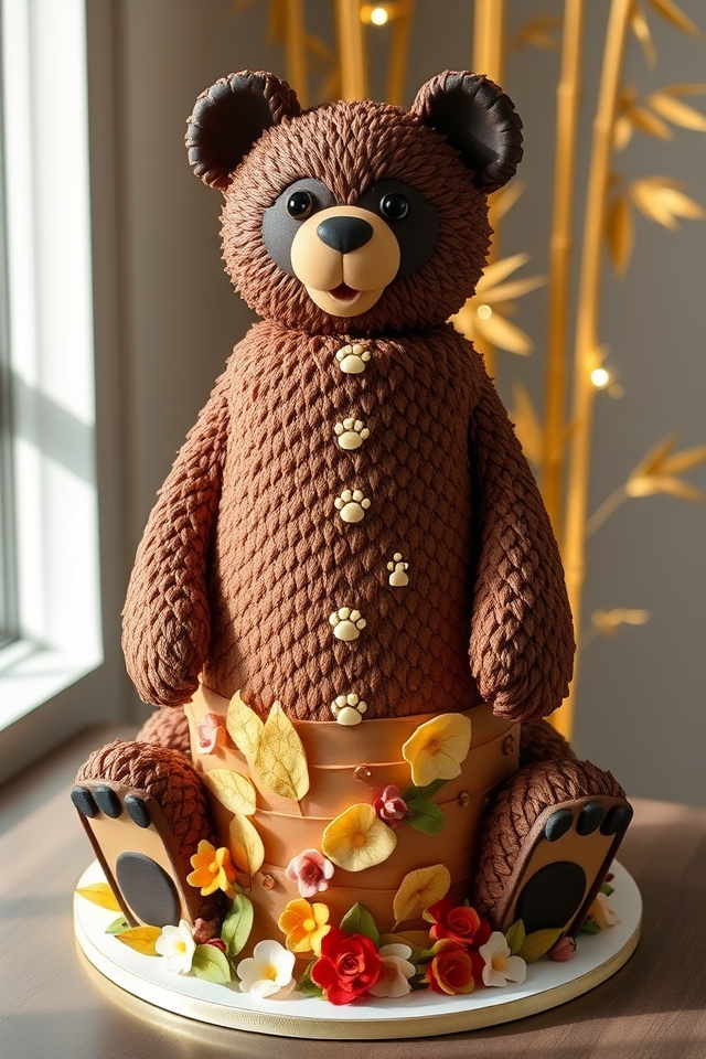 teddy bear safari cake