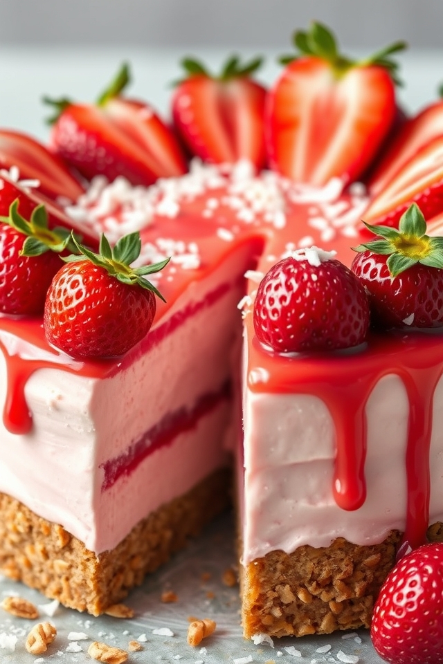 vegan strawberry cream pie