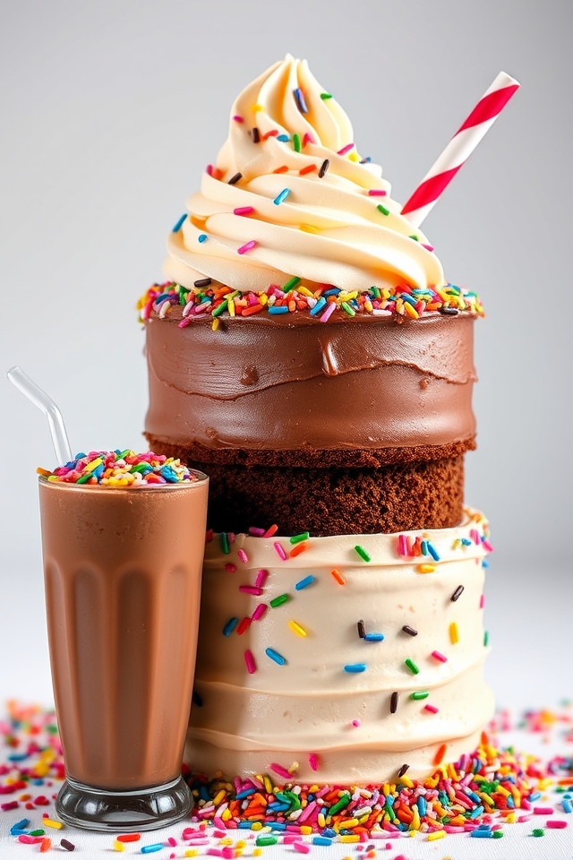 vibrant chocolate milkshake cake