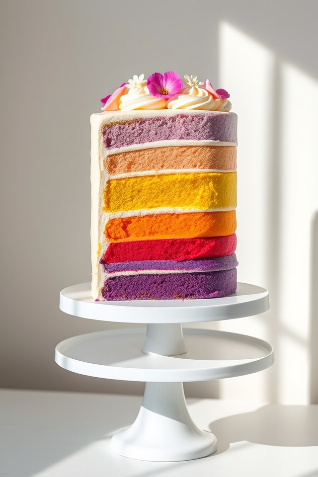 vibrant colorful cake experience