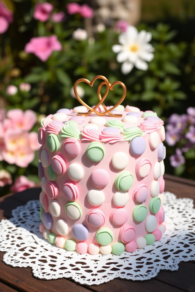 vibrant polka dot cake