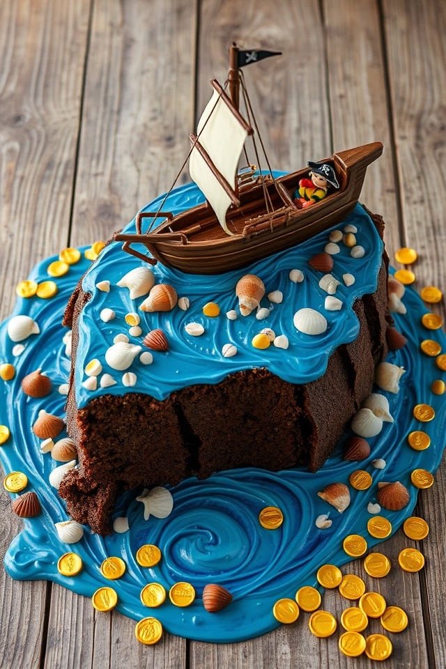 whimsical pirate themed dessert