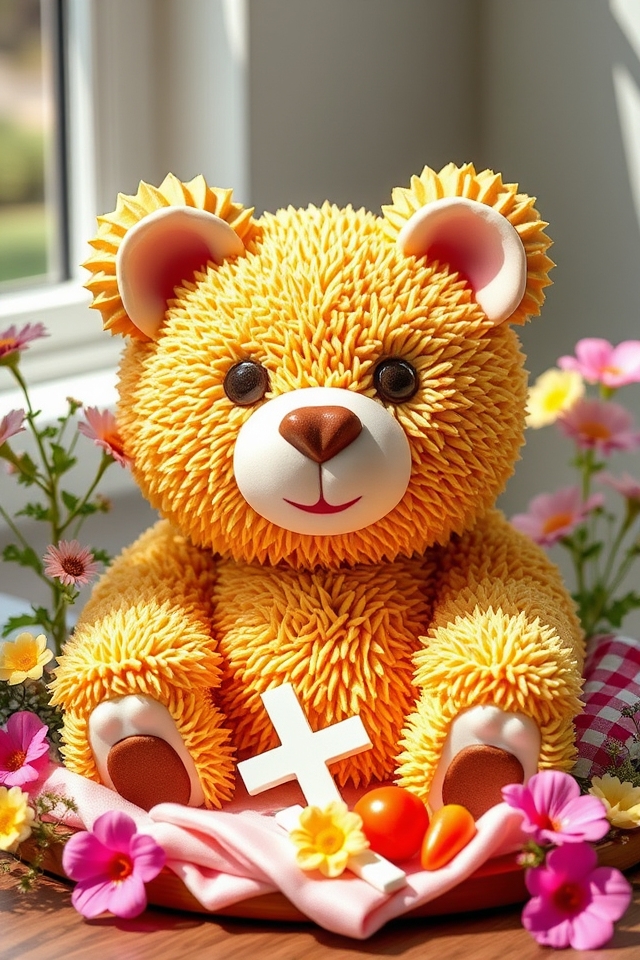whimsical teddy bear cake