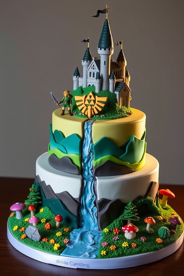 zelda themed adventure cake