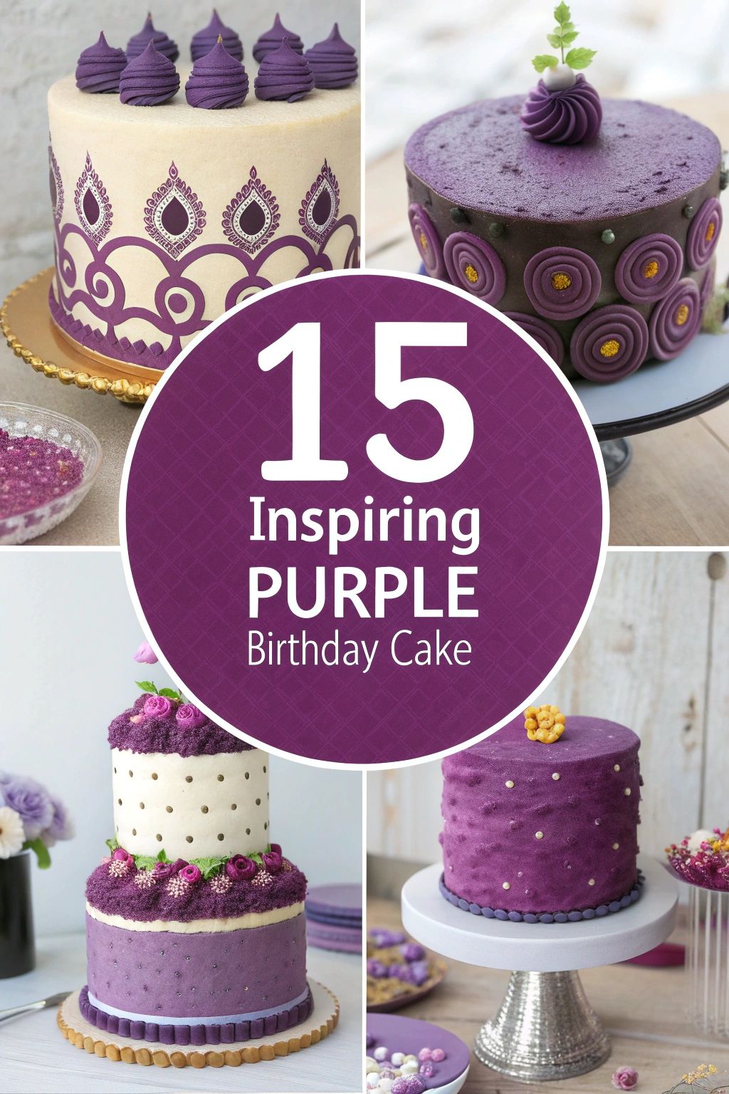 15 Inspiring Purple Birthday Cake
