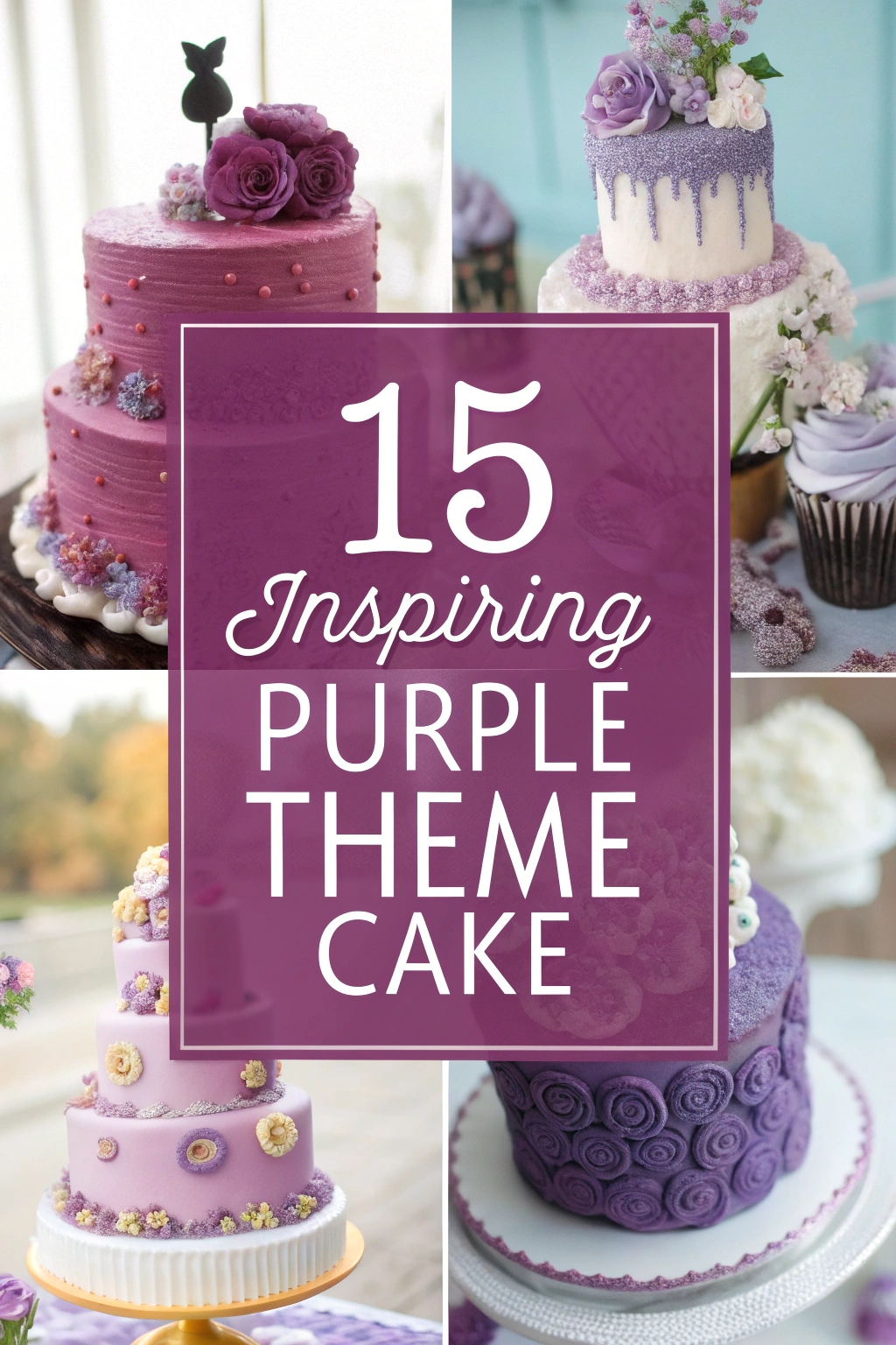 15 Inspiring Purple Theme Cake