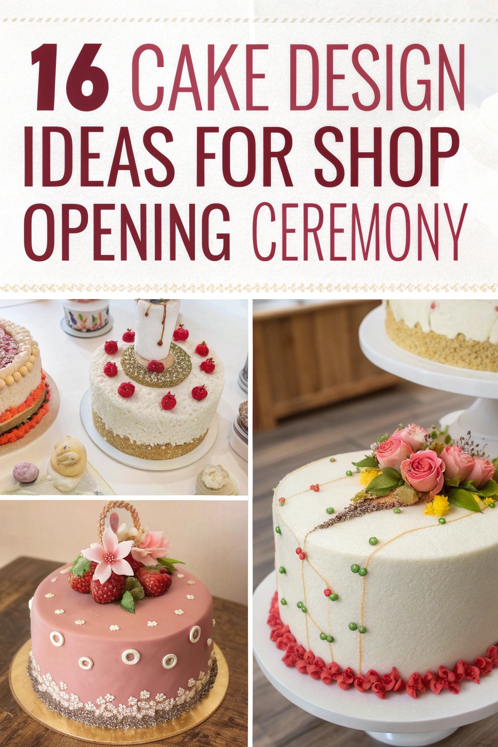 16 Cake Design Ideas for Shop Opening Ceremony