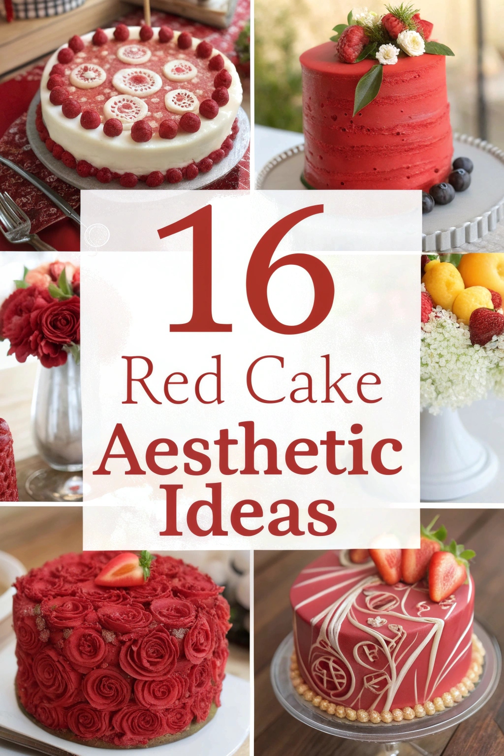 16 Red Cake Aesthetic Ideas