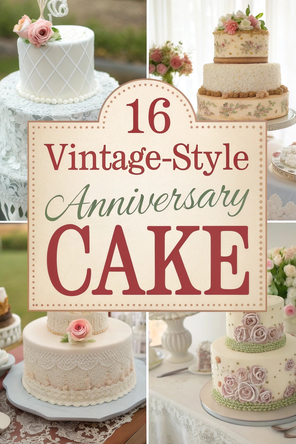 16 Vintage-Style Anniversary Cake