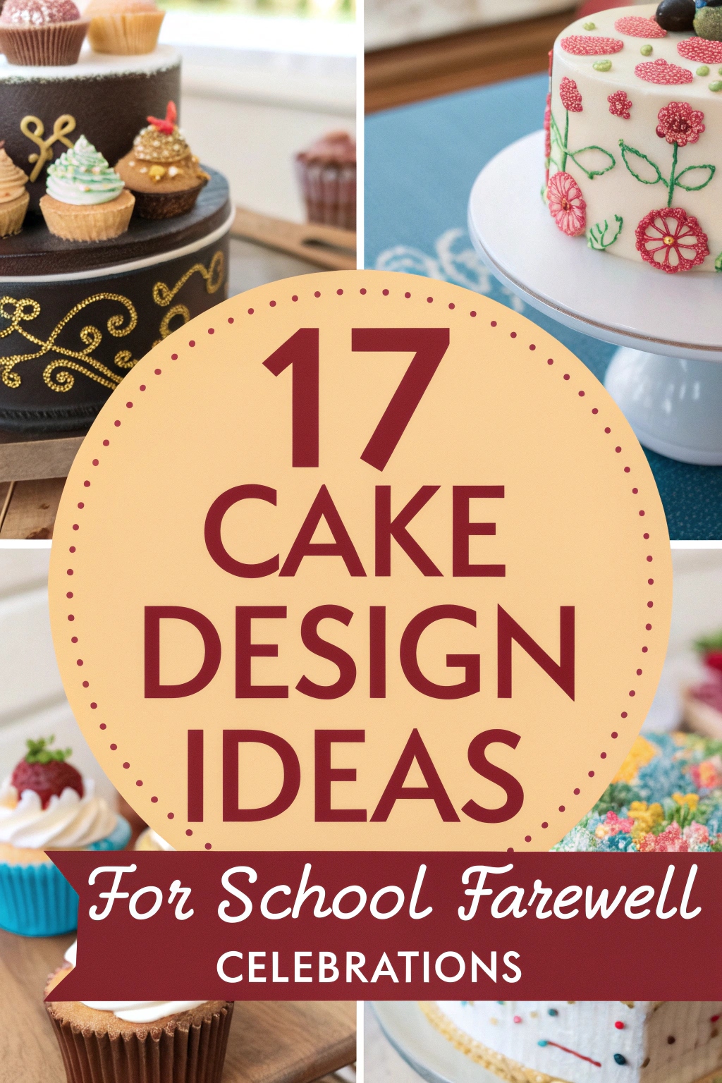 17 Cake Design Ideas for School Farewell Celebrations
