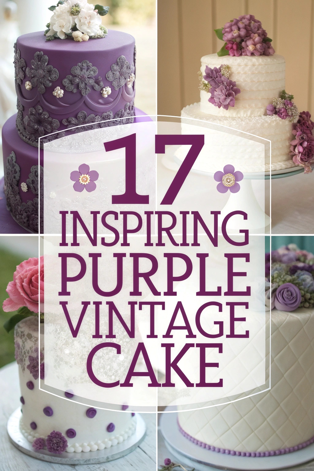 17 Inspiring Purple Vintage Cake