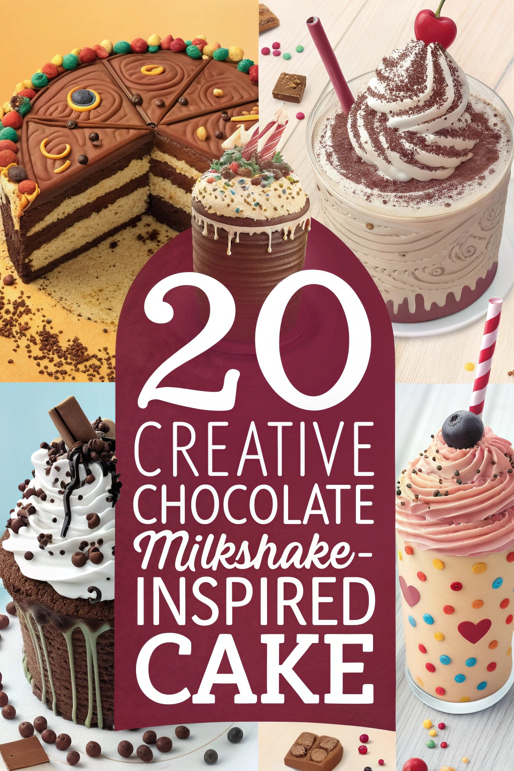20 Creative Chocolate Milkshake-Inspired Cake