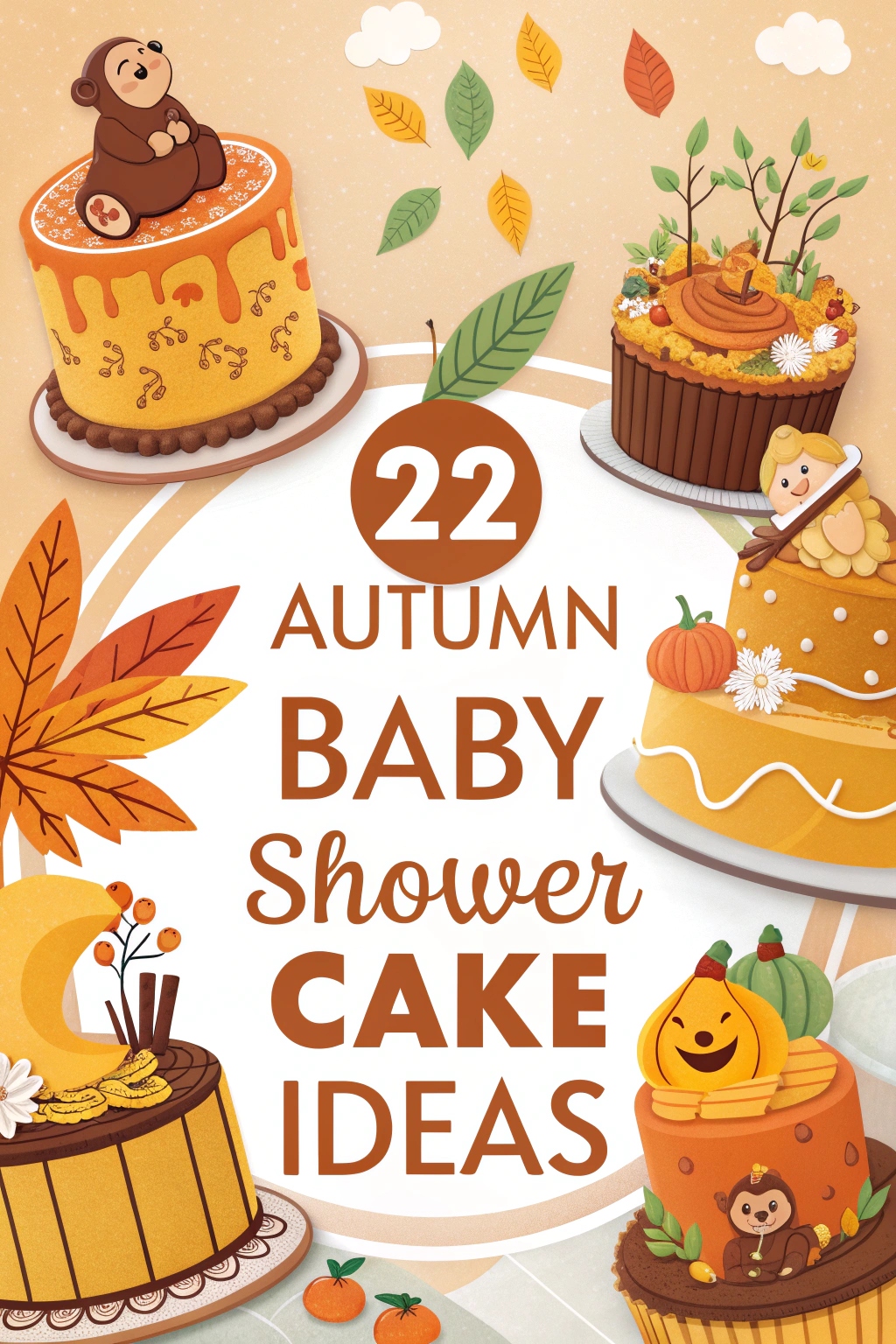 22 Autumn Baby Shower Cake Ideas