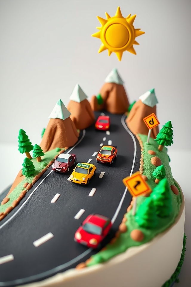 adventure themed birthday cake