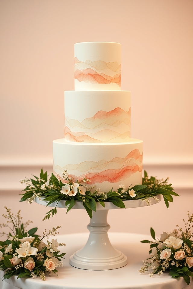 artistic edible watercolor cake