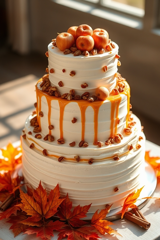 autumn apple nut cake