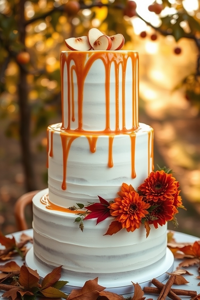 autumn inspired apple cider cake