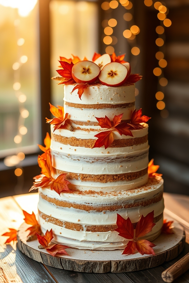 autumn inspired apple pie cake