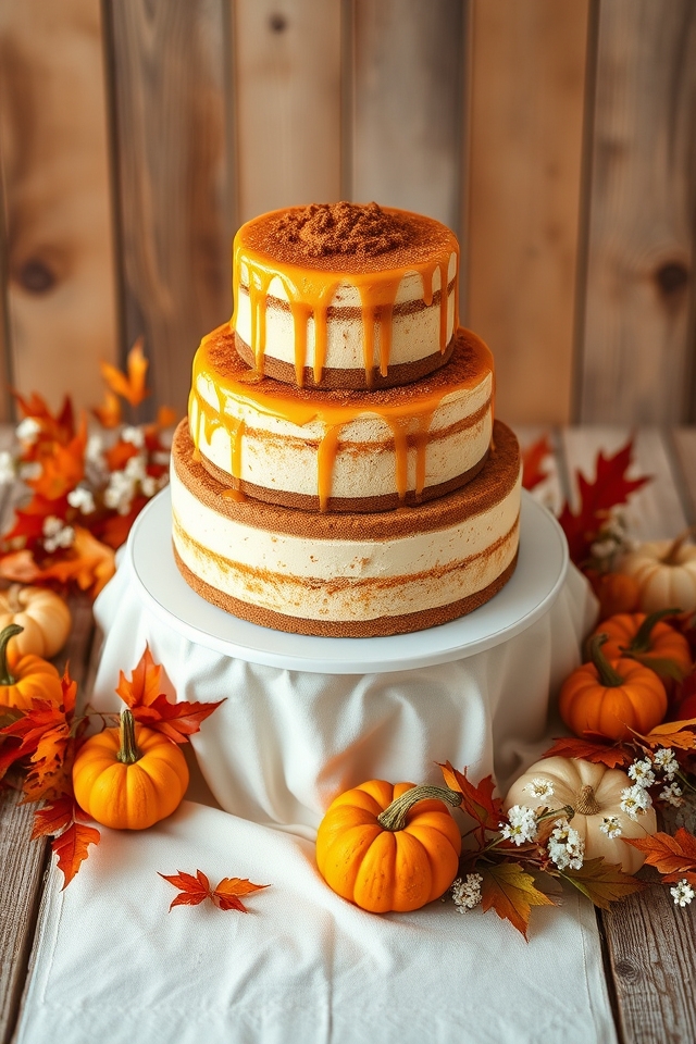 autumn inspired creamy cheesecake delight