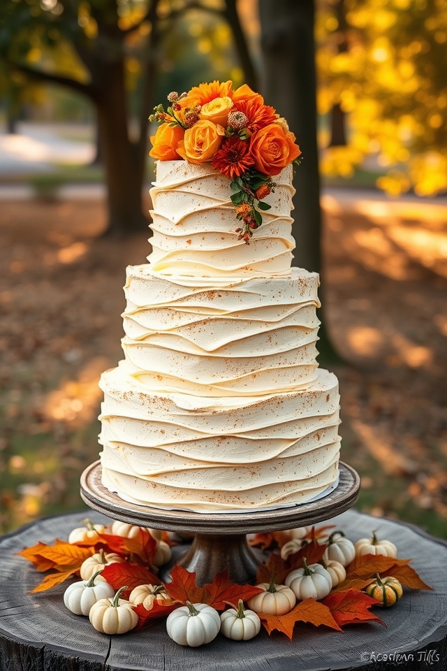 autumn inspired pumpkin cake