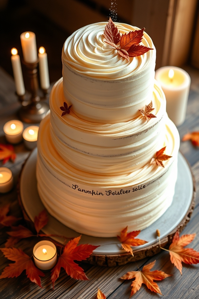 autumn inspired wedding cake delight