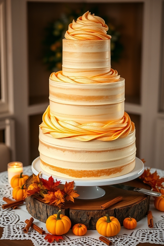 autumn inspired wedding dessert