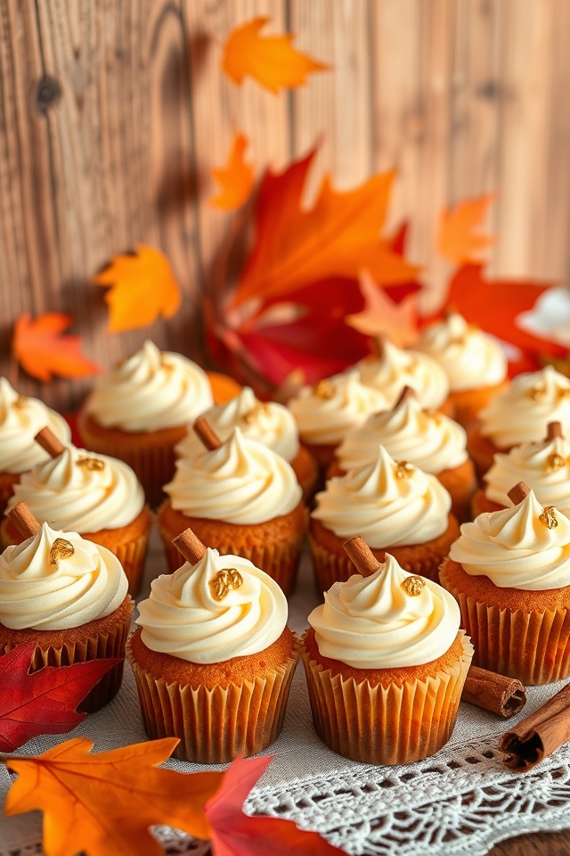 autumn spice cupcake delights