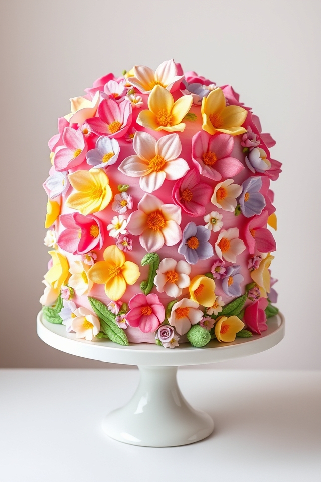 beautiful floral dessert centerpiece