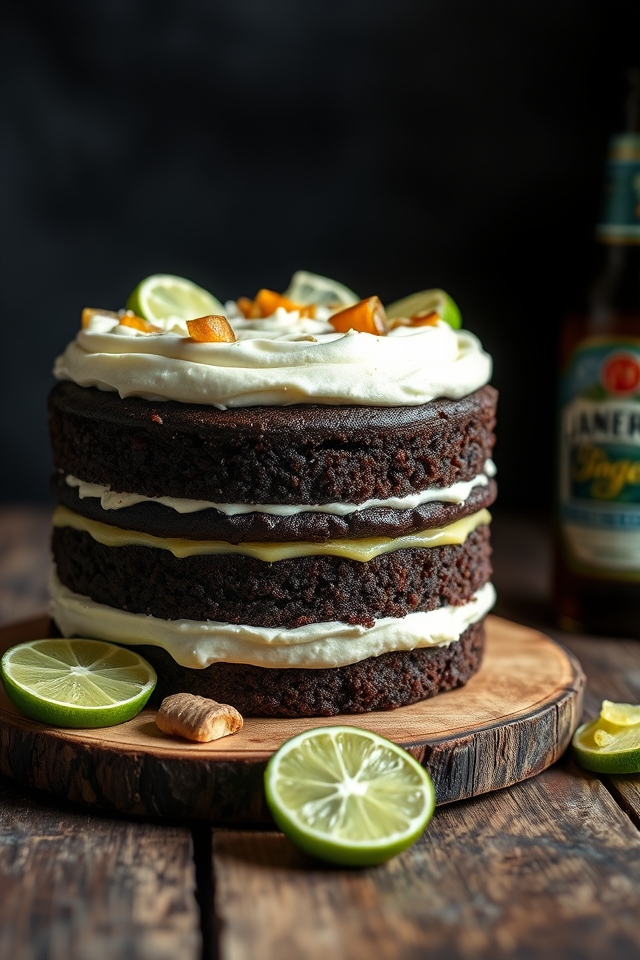 beer infused dark chocolate cake