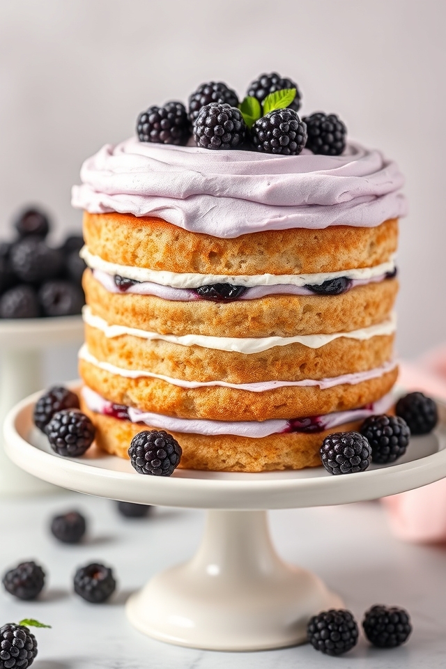 blackberry cream cake delight