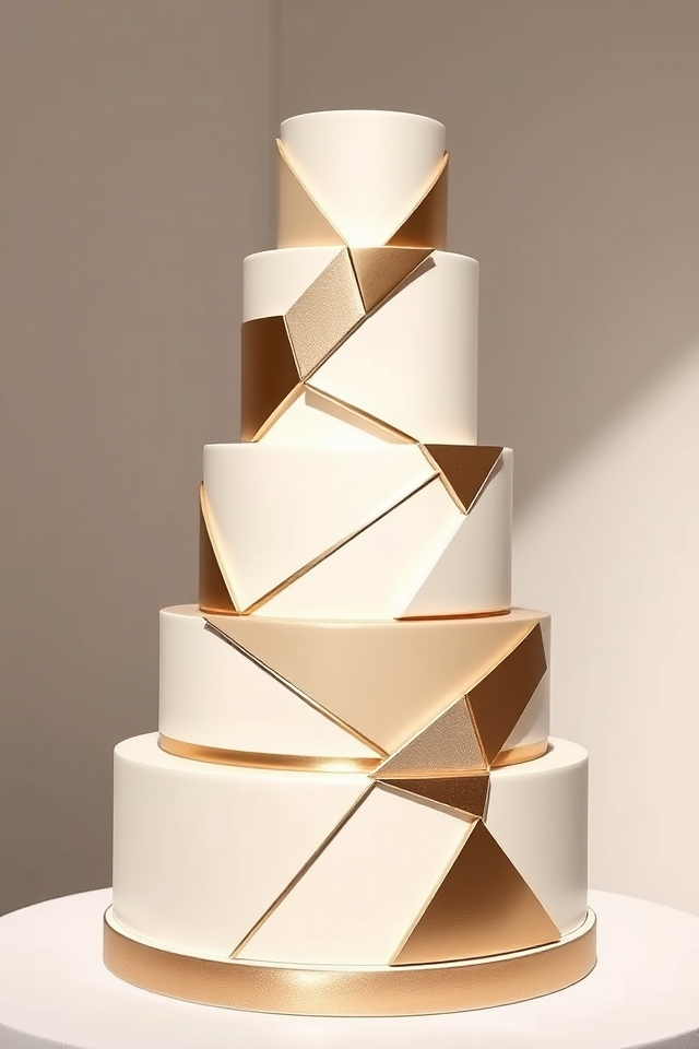 bold geometric wedding cakes