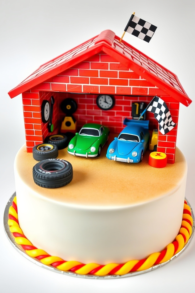 car themed celebration centerpiece design