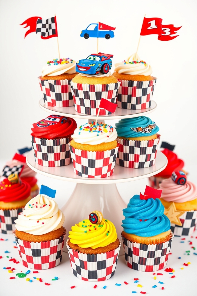 car themed cupcake decoration ideas
