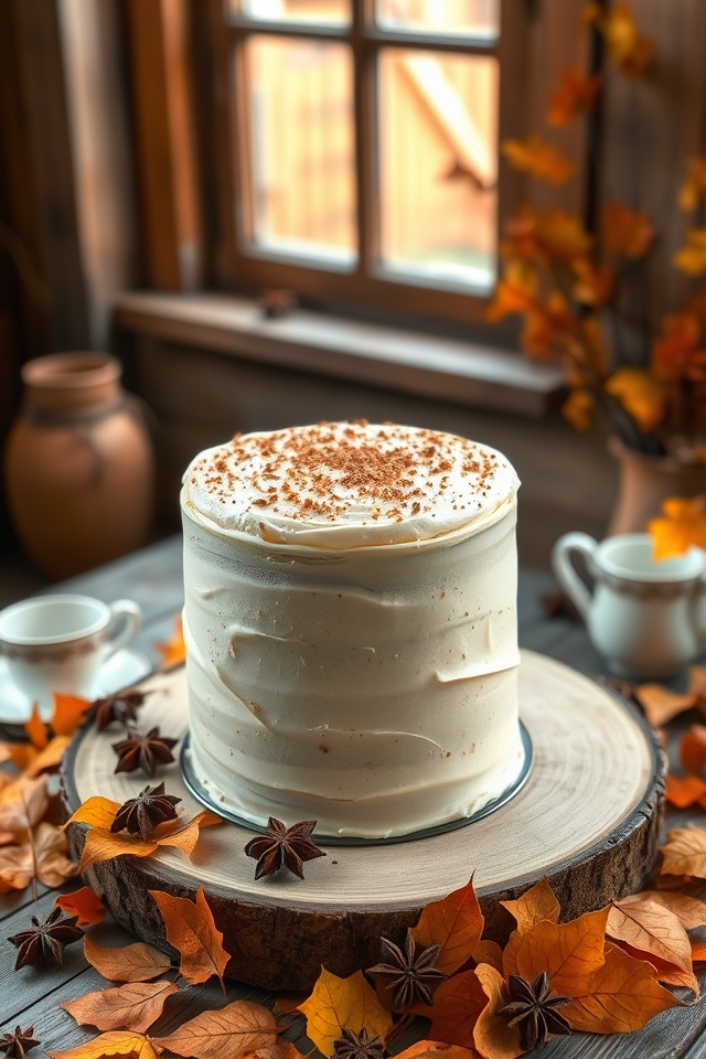 chai infused spiced layer cake