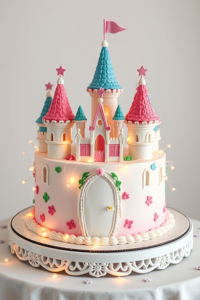 charming castle birthday cake