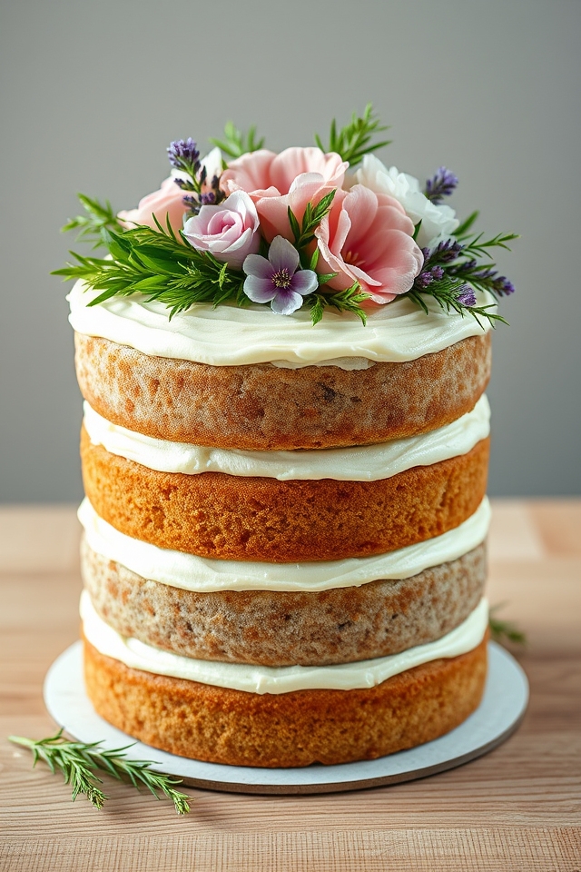 charming rustic layered cake