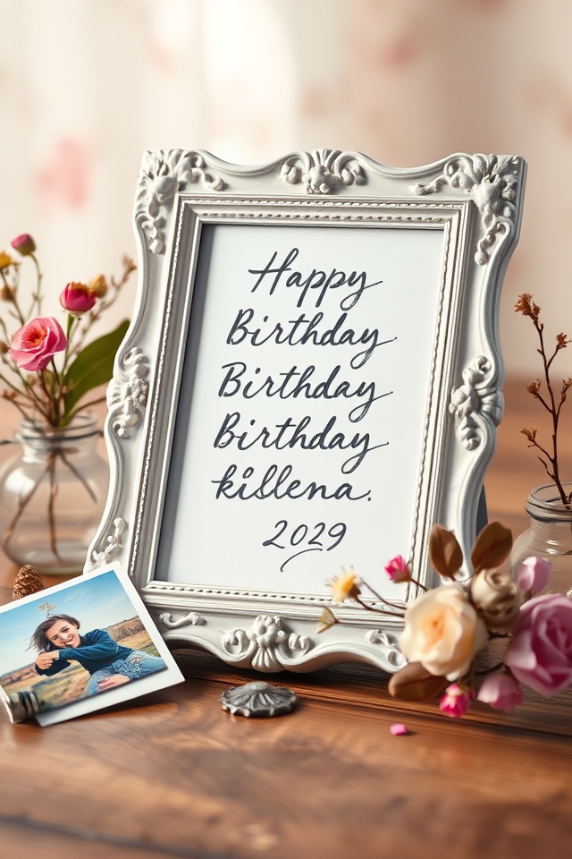 cherished handwritten message frame
