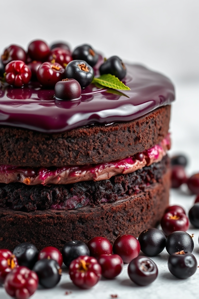 chocolate blackcurrant delight cake