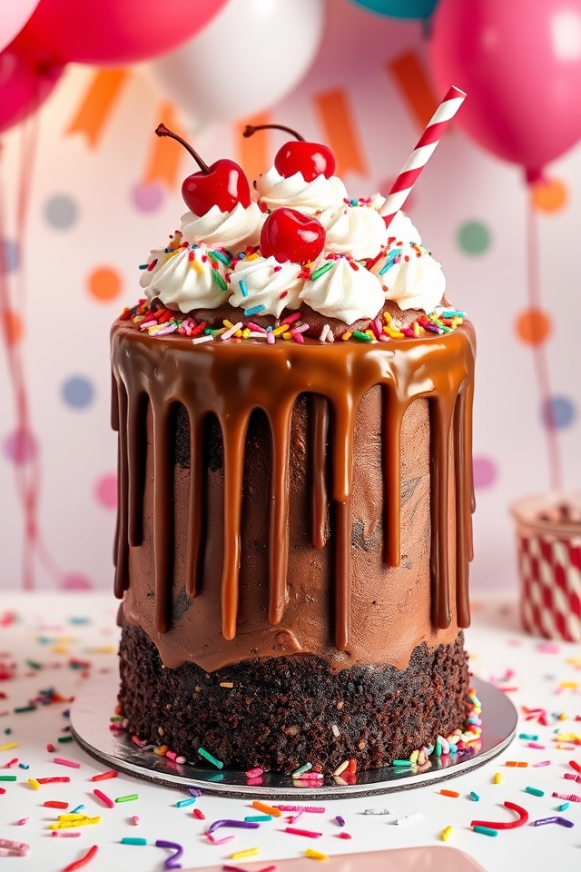 chocolate cake with caramel