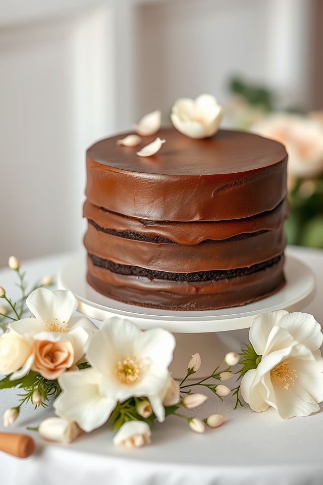 chocolate fondant wedding cake