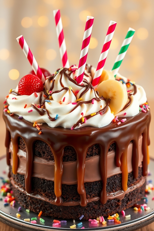 chocolate fruity birthday delight