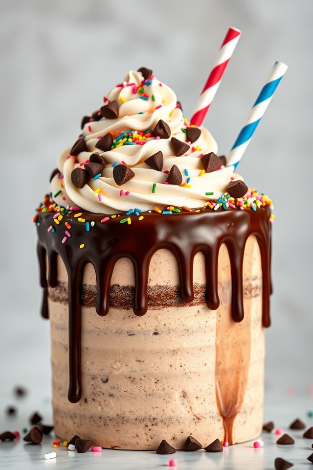 chocolate milkshake birthday cake